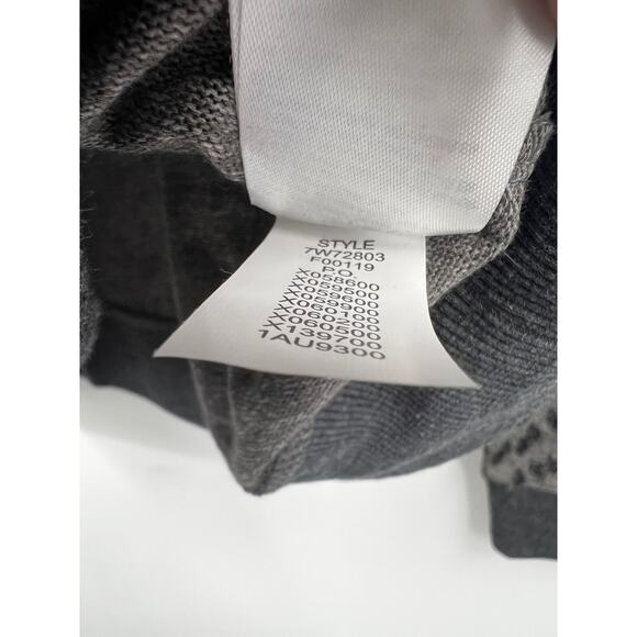 Lucky Brand Women's Leopard Crew Pullover Sweater Stretch Gray Size S/P - Picture 6 of 8